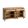 Aparador Natural Madera Mindi Salón 160 X 45 X 89 cm