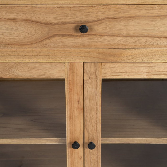 Aparador Natural Madera Mindi Salón 160 X 45 X 89 cm