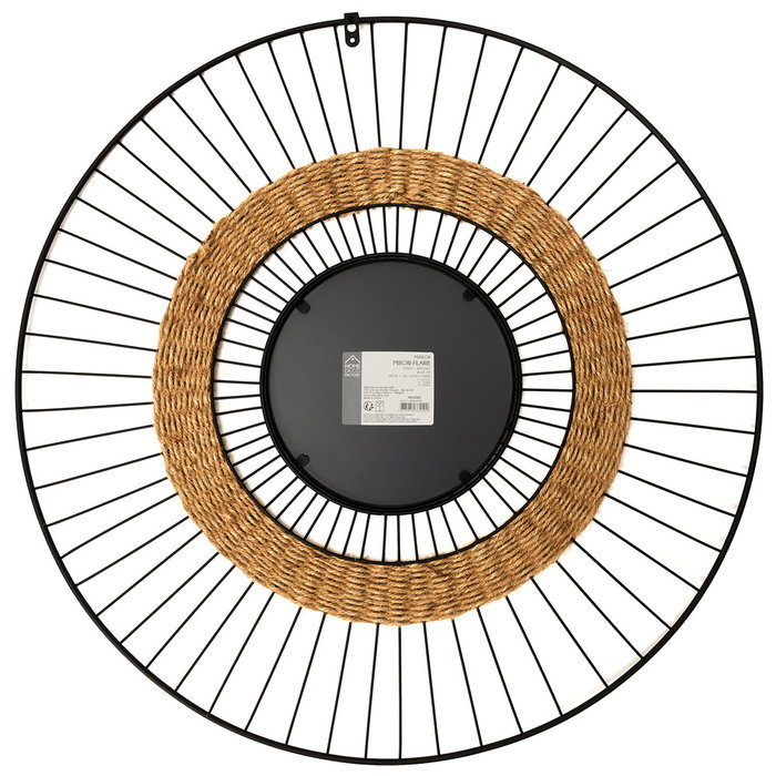Home Deco Factory Espejo Mirage de Alambre y Junco para Pared, Diámetro 60 cm Home Deco Factory Espejo Mirage de Alambre y Junco para Pared, Diámetro 60 cm