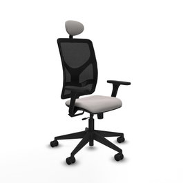 PIQUERAS Y CRESPO Silla de oficina Motilla Blanco/Negro con Mecanismo Sincro/Traslack
