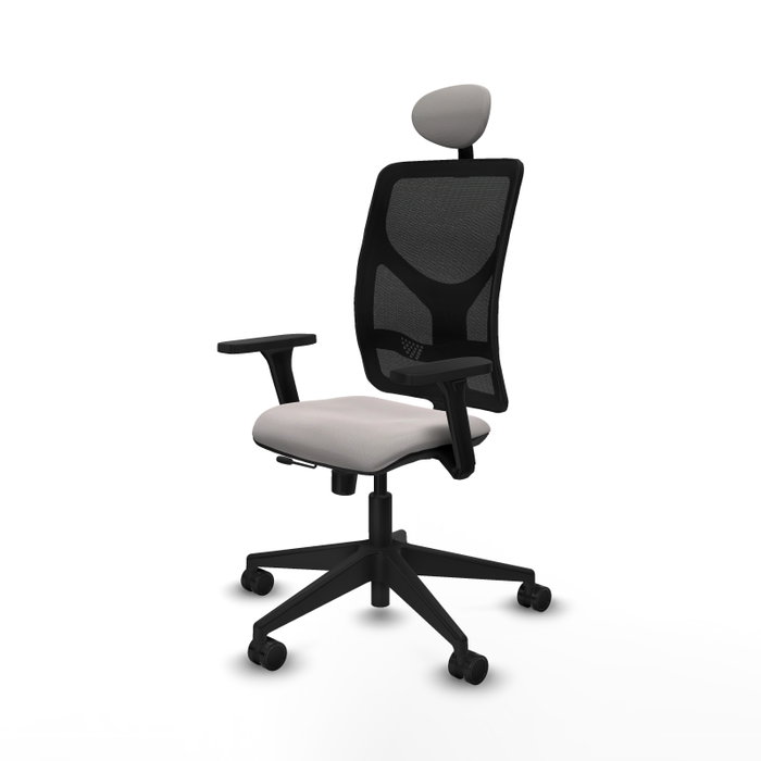 PIQUERAS Y CRESPO Silla de oficina Motilla Blanco/Negro con Mecanismo Sincro/Traslack PIQUERAS Y CRESPO Silla de oficina Motilla Blanco/Negro con Mecanismo Sincro/Traslack
