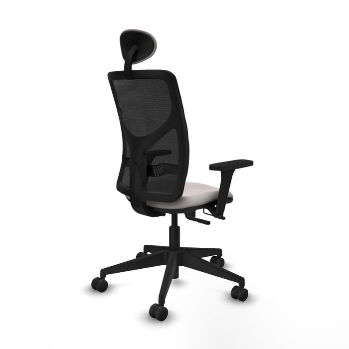 PIQUERAS Y CRESPO Silla de oficina Motilla Blanco/Negro con Mecanismo Sincro/Traslack PIQUERAS Y CRESPO Silla de oficina Motilla Blanco/Negro con Mecanismo Sincro/Traslack