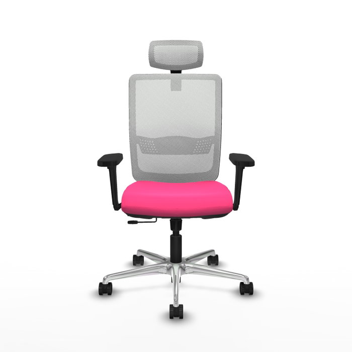 PIQUERAS Y CRESPO Silla de oficina Haches con mecanismo Sincro/Traslack Rosa y Blanco PIQUERAS Y CRESPO Silla de oficina Haches con mecanismo Sincro/Traslack Rosa y Blanco