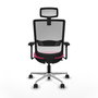PIQUERAS Y CRESPO Silla de oficina Haches con mecanismo Sincro/Traslack Rosa y Blanco