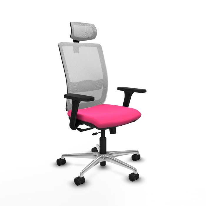 PIQUERAS Y CRESPO Silla de oficina Haches con mecanismo Sincro/Traslack Rosa y Blanco PIQUERAS Y CRESPO Silla de oficina Haches con mecanismo Sincro/Traslack Rosa y Blanco