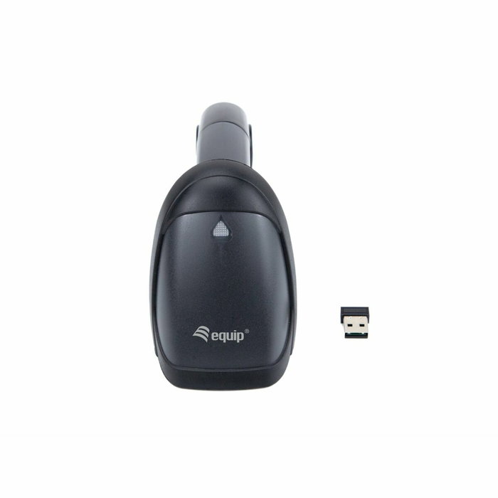 Equip Escáner de Código de Barras Wireless Láser 1D Negro con Soporte