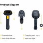 Equip Escáner de Código de Barras Wireless Láser 1D Negro con Soporte
