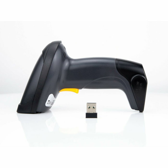 Equip Escáner de Código de Barras Wireless Láser 1D Negro con Soporte