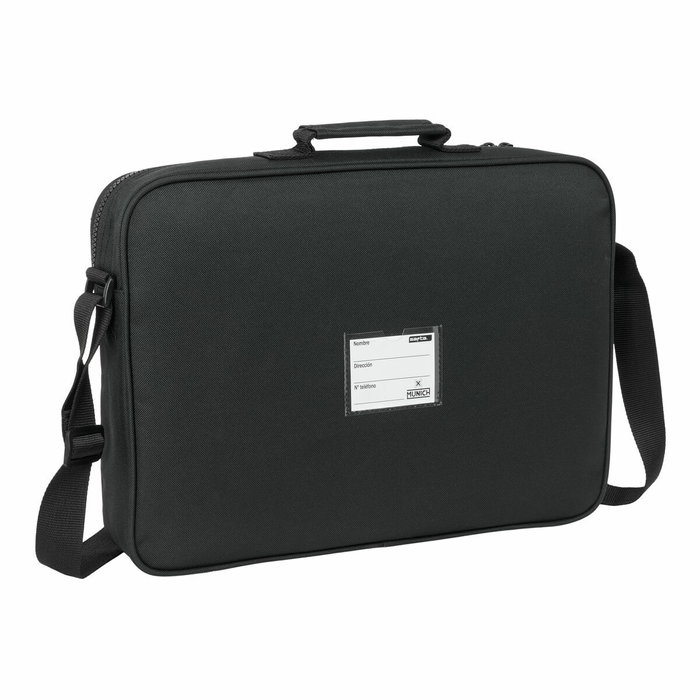 Cartera Escolar Munich Topo Negro 38 x 28 x 6 cm