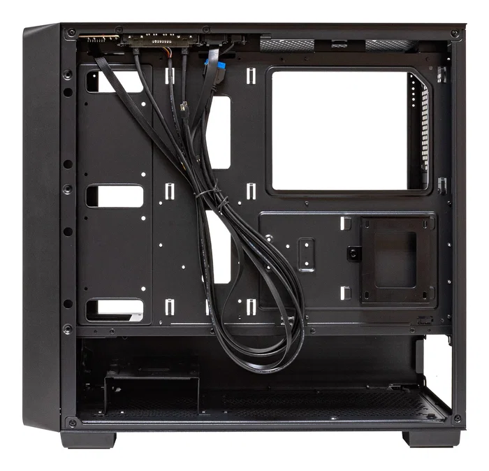 UNYKA UK121804 Caja Semitorre ATX Revelat Madeira Negra con Ventana y USB Tipo-C, Sin Fuente de Alimentación