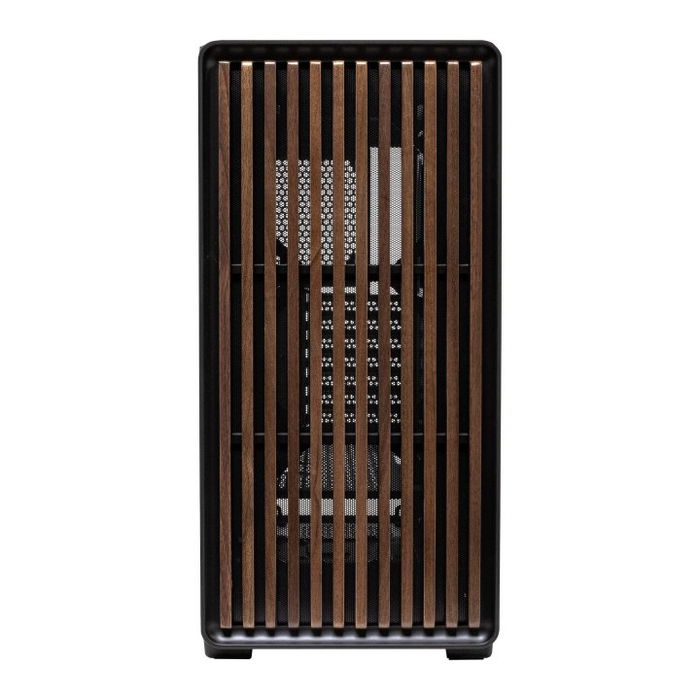 Unykach Caja PC Gaming ATX Unyka Revelat Madeira Black, Torre Media con Panel Lateral de Cristal Templado y Frente de Madera, Ref. UK121804