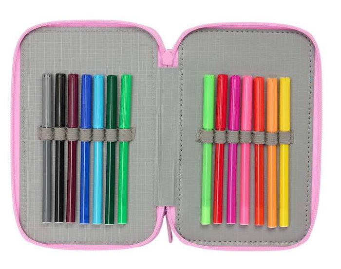 Safta Plumier Triple Gabby's Dollhouse 37 Piezas 12,5x19,5x5,5cm