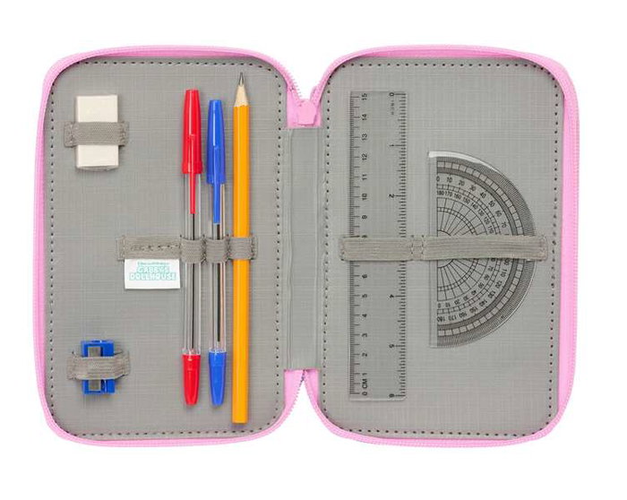 Safta Plumier Triple Gabby's Dollhouse 37 Piezas 12,5x19,5x5,5cm