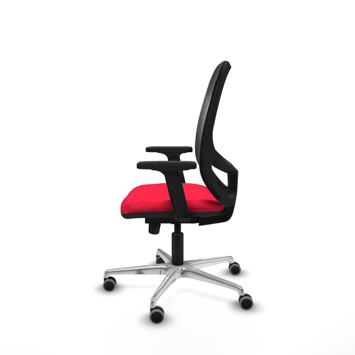 PIQUERAS Y CRESPO Silla de oficina Cilanco con mecanismo Sincro/Traslack, Rojo y Negro