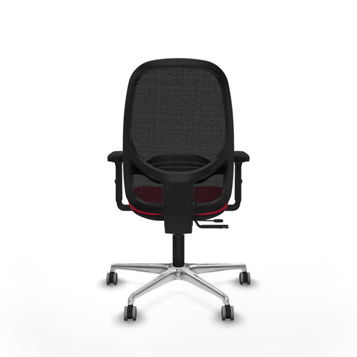 PIQUERAS Y CRESPO Silla de oficina Cilanco con mecanismo Sincro/Traslack, Rojo y Negro
