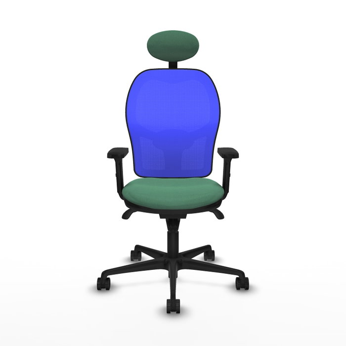 PIQUERAS Y CRESPO Silla de oficina Jorquera con mecanismo Sincro, Verde esmeralda y Azul PIQUERAS Y CRESPO Silla de oficina Jorquera con mecanismo Sincro, Verde esmeralda y Azul