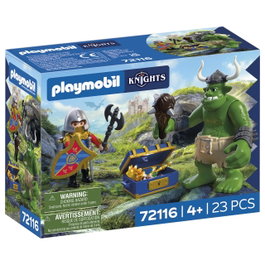 Playmobil 72116 Troll Con Tesoro De Caballero León - Español