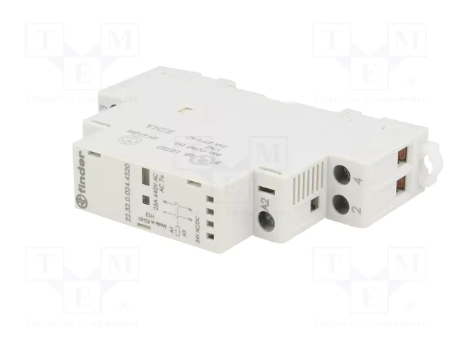 FINDER Contactor de instalación 2-polar 25A 24VAC/24VDC NC+NA