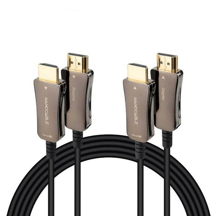 Nanocable Cable HDMI V2.1 AOC 8K@60Hz 4K@120Hz 48Gbps 60m Negro Nanocable Cable HDMI V2.1 AOC 8K@60Hz 4K@120Hz 48Gbps 60m Negro