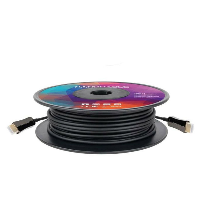 Nanocable Cable HDMI V2.1 AOC 8K@60Hz 4K@120Hz 48Gbps 60m Negro Nanocable Cable HDMI V2.1 AOC 8K@60Hz 4K@120Hz 48Gbps 60m Negro