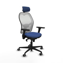 PIQUERAS Y CRESPO Silla de oficina Jorquera Azul Marino y Blanco