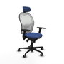 PIQUERAS Y CRESPO Silla de oficina Jorquera Azul Marino y Blanco
