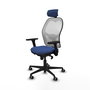 PIQUERAS Y CRESPO Silla de oficina Jorquera Azul Marino y Blanco