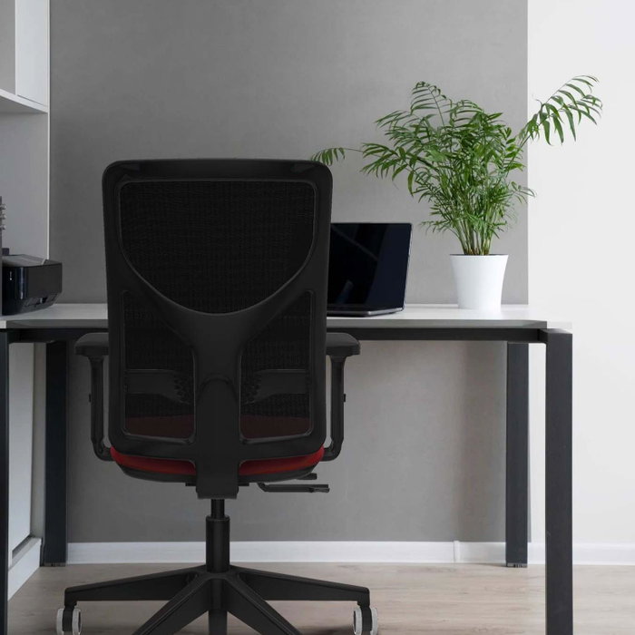 PIQUERAS Y CRESPO Silla de oficina Motilla Rosa y Gris