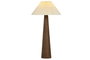 DKD Home Decor Lámpara de Pie Alpino estilo campana marrón y beige, 54x102 cm, pantalla plisada, bombilla E27