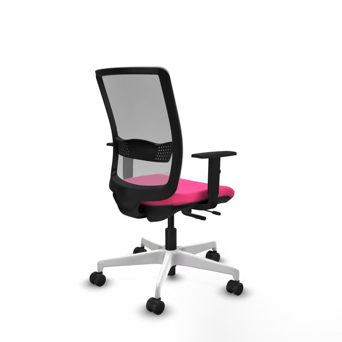 PIQUERAS Y CRESPO Silla de oficina Haches Rosa y Gris