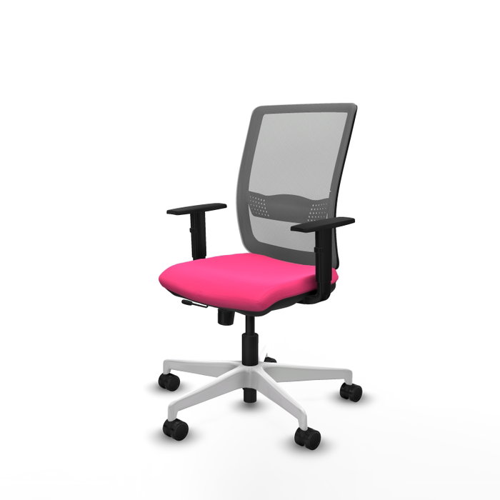 PIQUERAS Y CRESPO Silla de oficina Haches Rosa y Gris