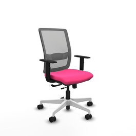 PIQUERAS Y CRESPO Silla de oficina Haches Rosa y Gris