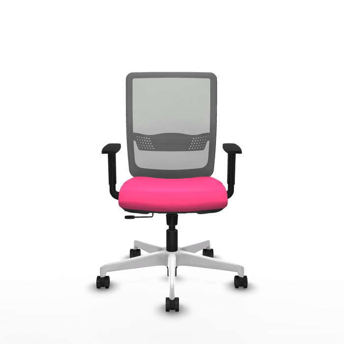 PIQUERAS Y CRESPO Silla de oficina Haches Rosa y Gris