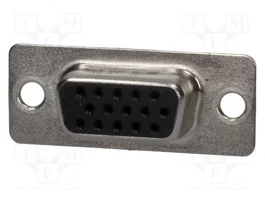 HARTING Conector D-Sub HD Hembra de 15 Pines Recto para Soldar