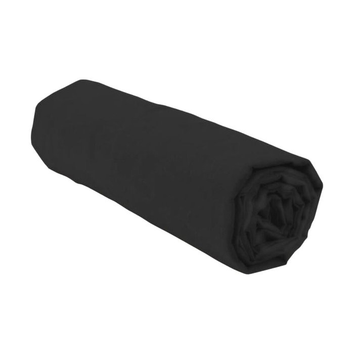 Home Linge Passion Sábana bajera ajustable Microfibra 140 x 190 cm Negro