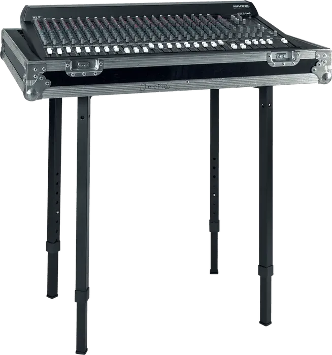Quiklok Mesa Plegable XL para Teclado, Mezclador y Altavoz con Altura Ajustable (740-1180mm) - Carga Máxima 113.10 kg
