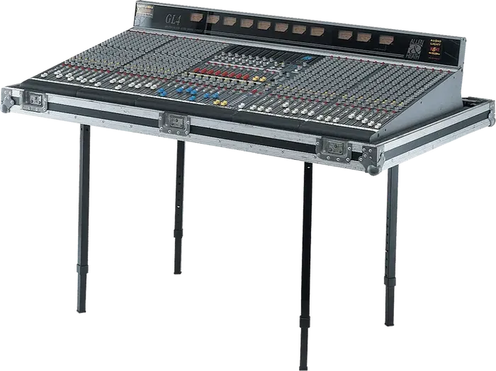 Quiklok Mesa Plegable XL para Teclado, Mezclador y Altavoz con Altura Ajustable (740-1180mm) - Carga Máxima 113.10 kg