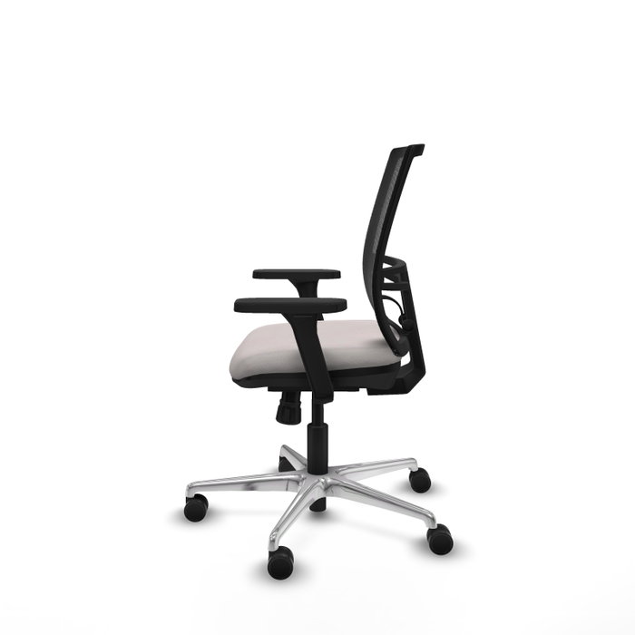 PIQUERAS Y CRESPO Silla de oficina Yunquera con mecanismo Sincro, Blanco y Negro