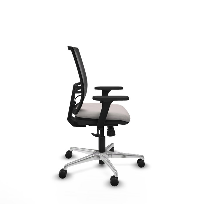 PIQUERAS Y CRESPO Silla de oficina Yunquera con mecanismo Sincro, Blanco y Negro