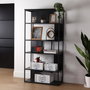 Versa Estantería de Metal Negro 160x80 cm - Estantería Industrial