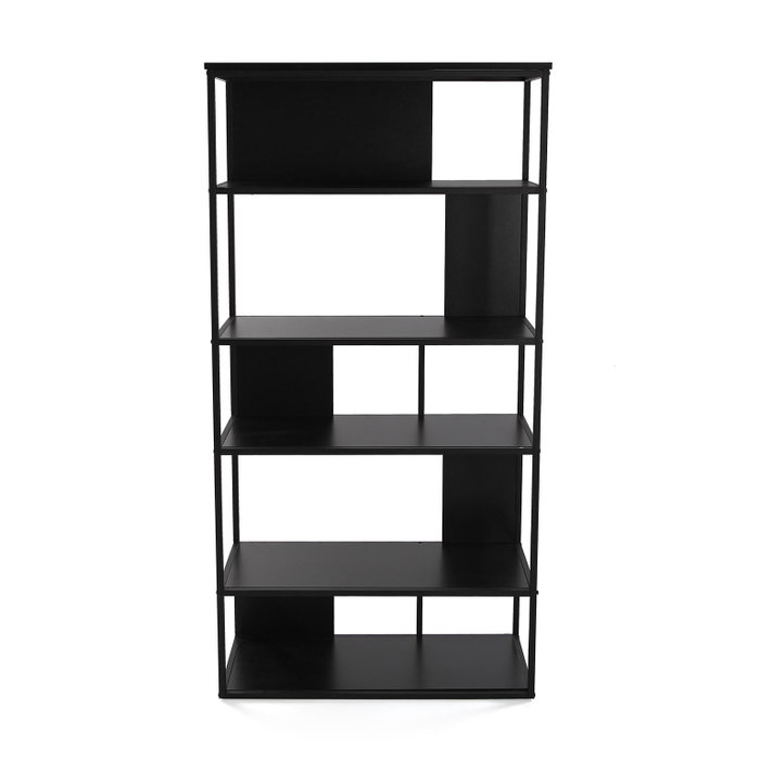 Versa Estantería de Metal Negro 160x80 cm - Estantería Industrial