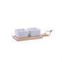 Quid Tabla Aperitivo Bambú Cerámica Tapas Blanco