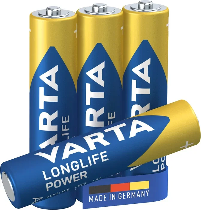 Varta Longlife Power Pilas Alcalinas AAA, Pack de 4