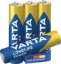 Varta Longlife Power Pilas Alcalinas AAA, Pack de 4