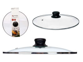 Kinvara Tapa de Cristal con Filo Plateado 28.5x28.5x5.5 cm Transparente/Plata (Set de 12)