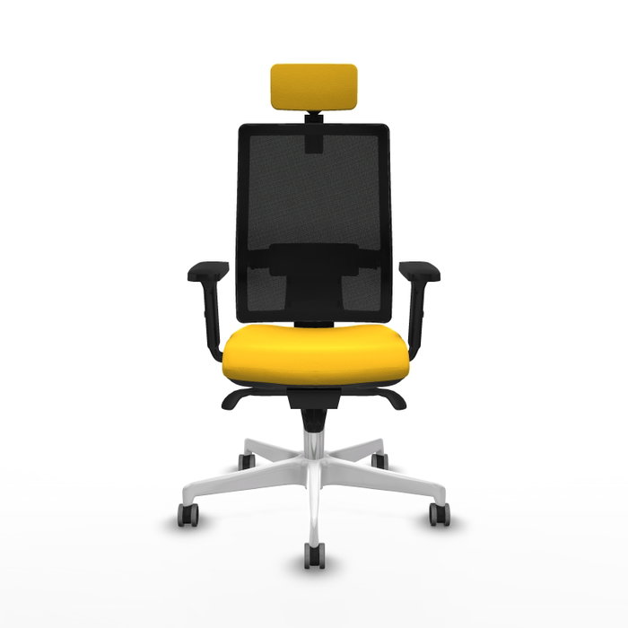 PIQUERAS Y CRESPO Silla de oficina Horna con mecanismo Sincro, Amarillo y Negro PIQUERAS Y CRESPO Silla de oficina Horna con mecanismo Sincro, Amarillo y Negro