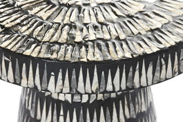 DKD Home Decor Mesita Auxiliar Colonial Negro Dorado 40 x 48 x 40 cm