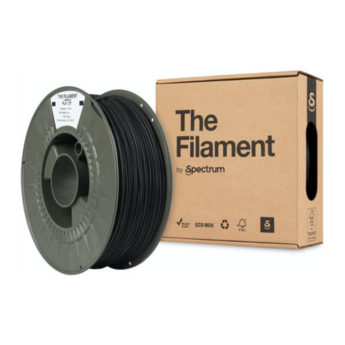 Spectrum TF-24094 Filamento PLA CF (Fibra de Carbono) Negro 1.75 mm 1 kg para Impresora 3D - Material Técnico Rojo