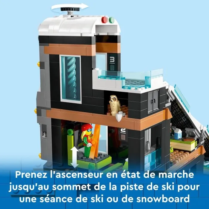 LEGO CITY 60366 El complejo de esquí y escalada, juguete de construcción modular para niños de los 7 años