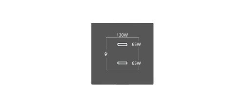 Kramer MC-2C130W(B) 80-000340 Placa frontal de conectividad para sala, 2 puertos USB-C, 130W, Negro Kramer MC-2C130W(B) 80-000340 Placa frontal de conectividad para sala, 2 puertos USB-C, 130W, Negro